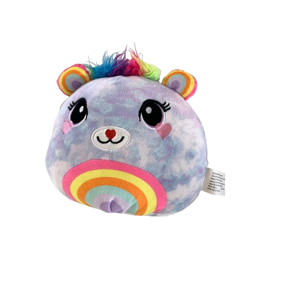 Cuddly Crew Rainbow Bear Plush Stuffed Animal Doll Toy 10 in wide